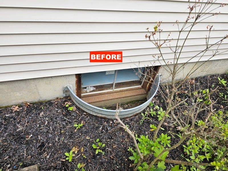 Basement Windows Before