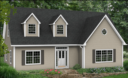 Traditional Vinyl Siding on Two Story Cape Cod
