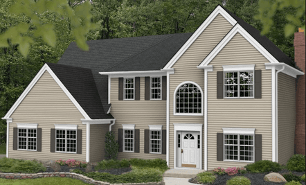 Traditional Vinyl Siding on a Two Story Colonial